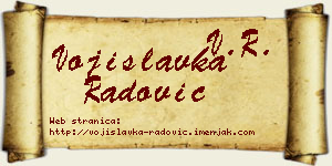 Vojislavka Radović vizit kartica